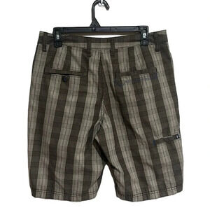Vans Men’s Gray Plaid Skater Shorts Size 30 Casual Streetwear Retro Punk